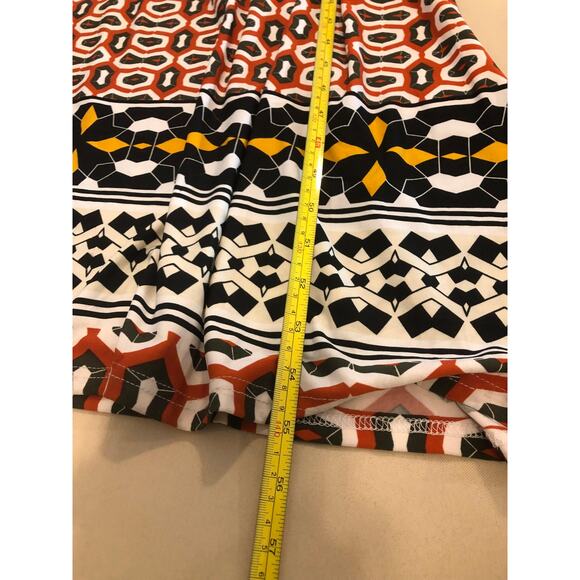 Magic Maxi Dress Women Small Red Geometric Sleeveless Stretch Boho Casual - Picture 11 of 12